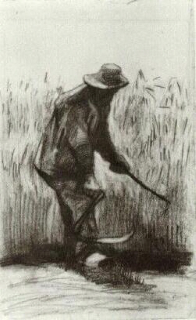 《从后面看拿镰刀的农民》文森特·梵高画作介绍及画作含义/创作背景